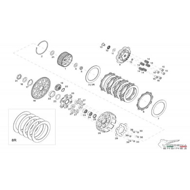 Moyeu Embrayage Modena KK1 MKZ, MONDOKART, kart, go kart