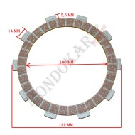 Disco Sinterizado Embrague MX125 Maxter MXO MXS MXS2