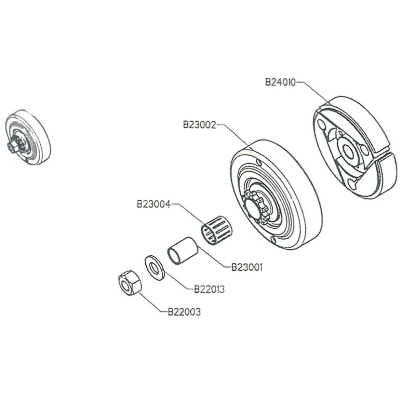 Left M10 hexagonal nut 60 WTP, mondokart, kart, kart store