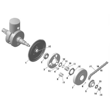 Joint torique embrayage 12x2,5 DIN 2771 Rotax, MONDOKART, kart