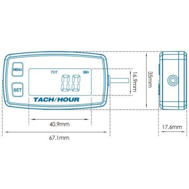 Termometro Temperatura Agua - Tacómetro RPM - Cuenta Horas -