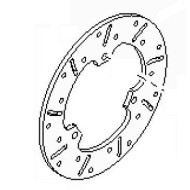 Brake Disc Rear 80x166x5 RI25 BirelArt, mondokart, kart, kart