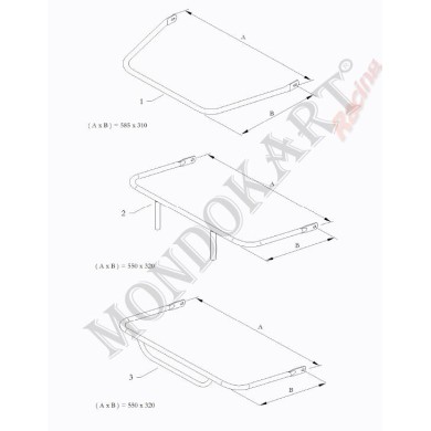 Paraurti anteriori D 550x340 KZ OK BirelArt CH20, MONDOKART