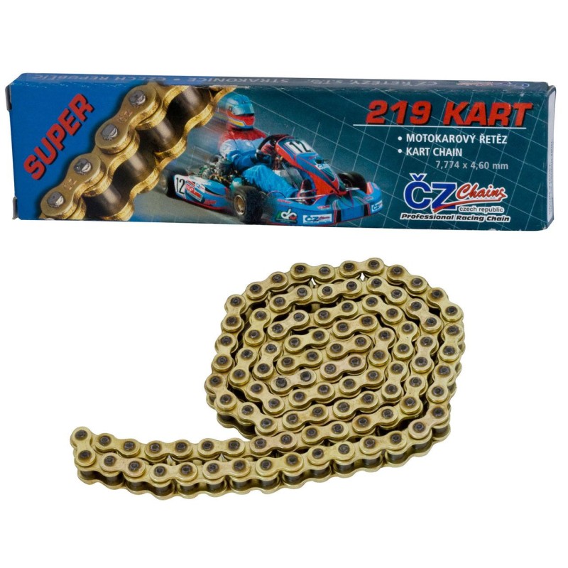 Catena CZ Chains 219 KF 125cc 60cc 100cc 50cc, MONDOKART, kart
