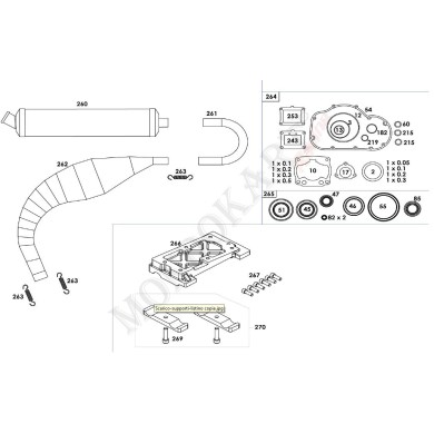 Silenciador (escape) Maxter MXS - MXS2 13 / M / 24 W