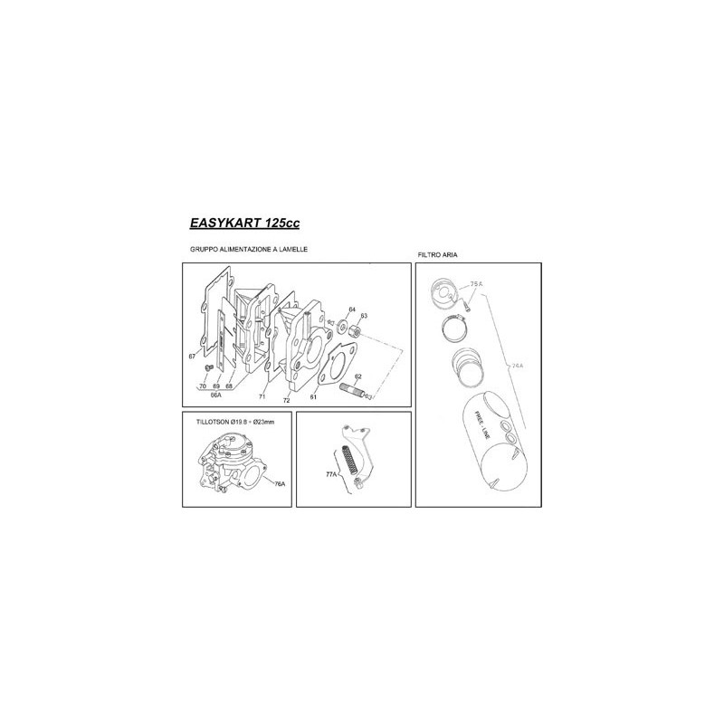 Lamella Singola per Iame Easykart 100 - 125 - Leopard