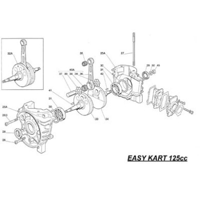 Complete conrod for Iame Easykart - Leopard 125cc, mondokart