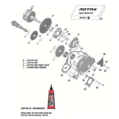 Junta Caja Embrague Rotax DD2, MONDOKART, kart, go kart