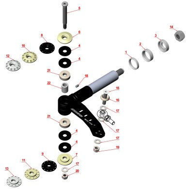 Washer for stub axle 25mm IPK - Praga - Formula K - OK1 -