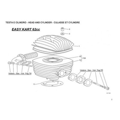 Cylinder Head 60cc Easykart Iame, mondokart, kart, kart store