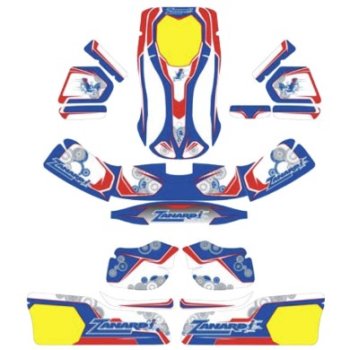 Sticker Kit Bodyworks NA3 Zanardi (type CRG), mondokart, kart
