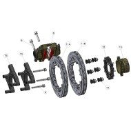 Hub Carrier 50mm Rear Brake Disk IPK - Praga - Formula K - OK1