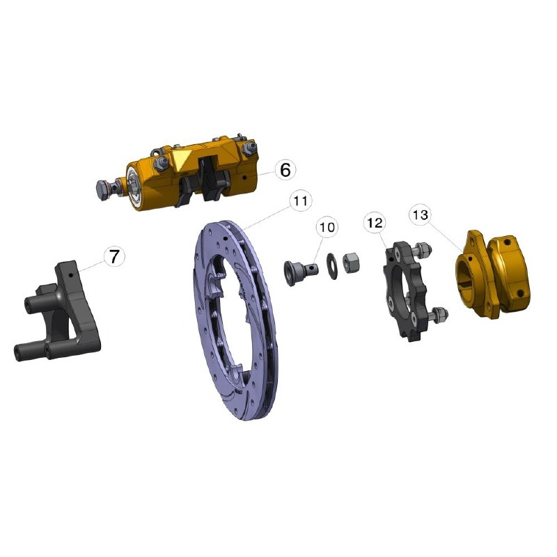 Buchse 6 STUCK Bremsscheibe Vorder IPK - Praga - Formula K -
