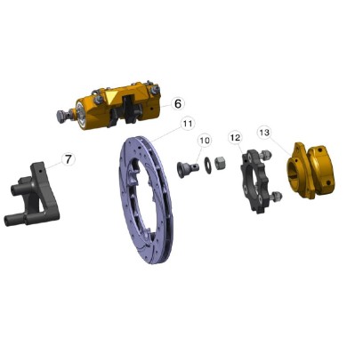 Support Brake Disk Mini IPK MKB V1, mondokart, kart, kart