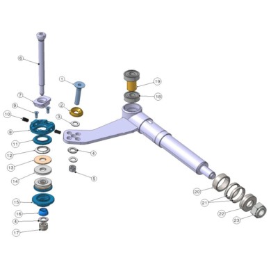 Piastrina Inferiore Eccentrico IPK - Formula K - Praga - OK1