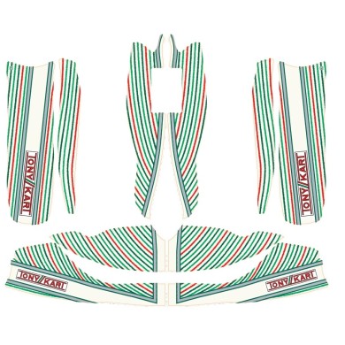 Kit Adhesivos TonyKart OTK para carenados M6 M7, MONDOKART
