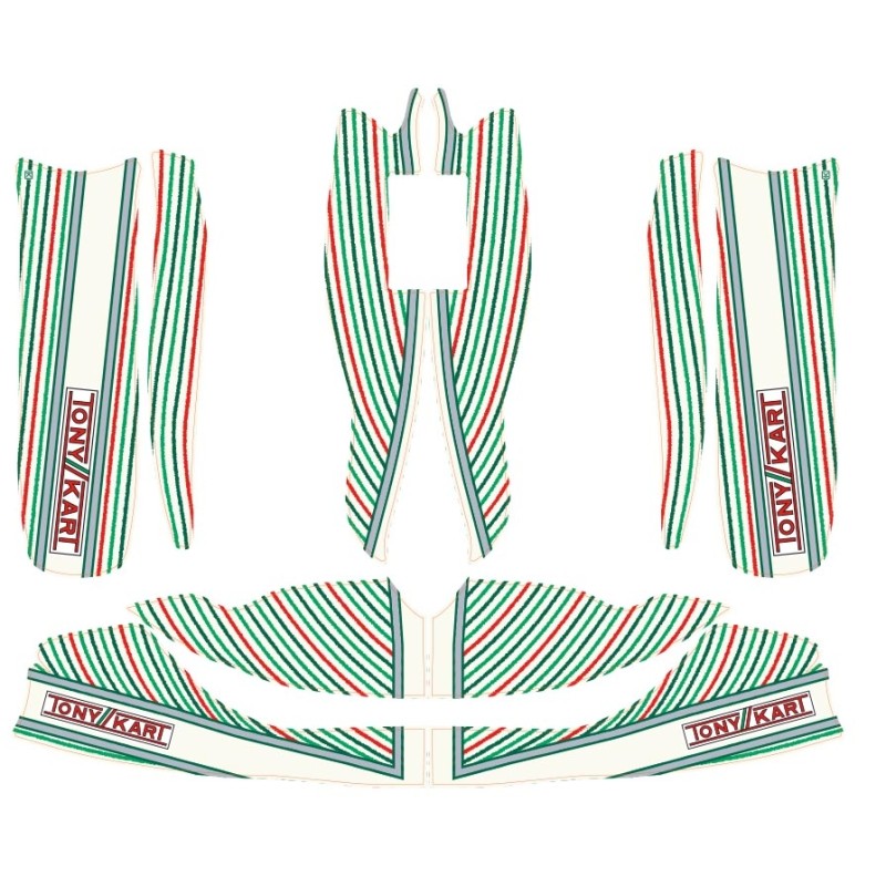 Kit adesivi TonyKart OTK per carenature M6 M7, MONDOKART, kart