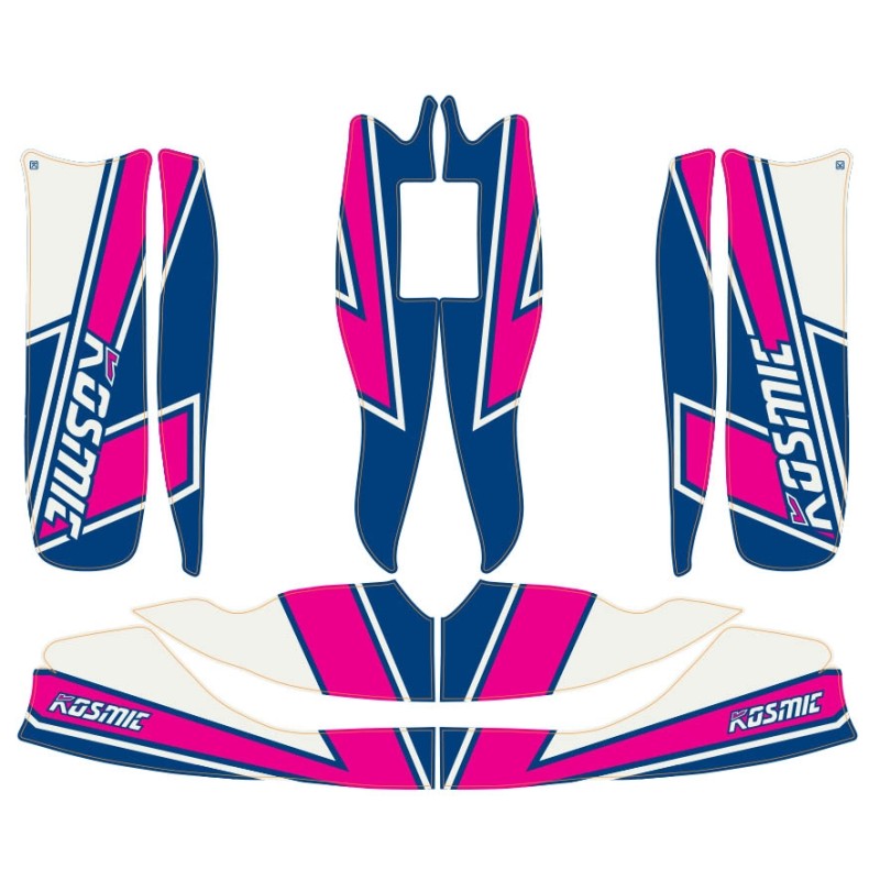 Kit Adhesivos Kosmic OTK para carenados M6 M7, MONDOKART, kart