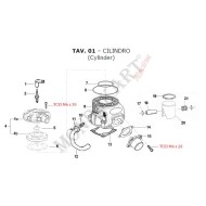 Abdeckung ZylinderKopf TM KZ10C, MONDOKART, kart, go kart