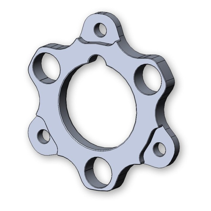 Flange Disco de Freno 180x17.5mm Parolin, MONDOKART, kart, go