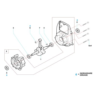 Cigüeñal Comer C50 completa (50cc), MONDOKART, kart, go kart