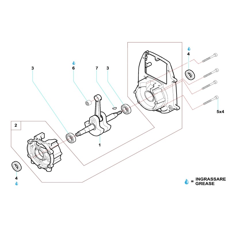 Crankshaft Comer C50 Complete (50cc), mondokart, kart, kart
