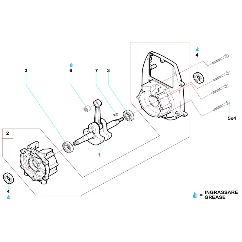 Gabbia a Rullini Pistone Comer C50, MONDOKART, kart, go kart