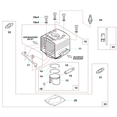 Gasket Cylinder 0.2-0.4 Comer C50, mondokart, kart, kart store