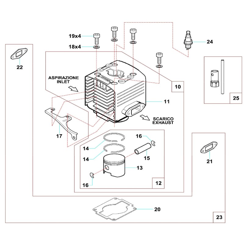 Gasket Cylinder 0.2-0.4 Comer C50, mondokart, kart, kart store