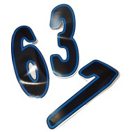Numbers Adhesive Black/Blue, mondokart, kart, kart store