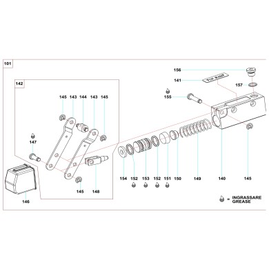 Cap Spring brake cylinder 60cc Mini Baby Topkart, mondokart