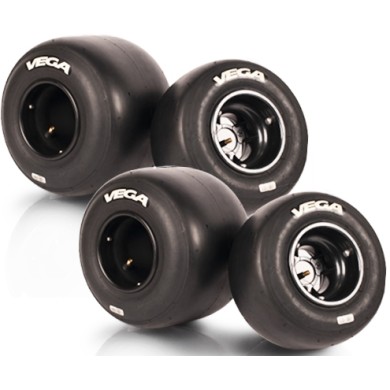 Juego Neumáticos Set Vega Blanca XM3 CIK PRIME NEW, MONDOKART