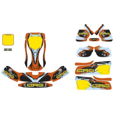Kit adesivi CRG LU/OP completo NA3, MONDOKART, kart, go kart