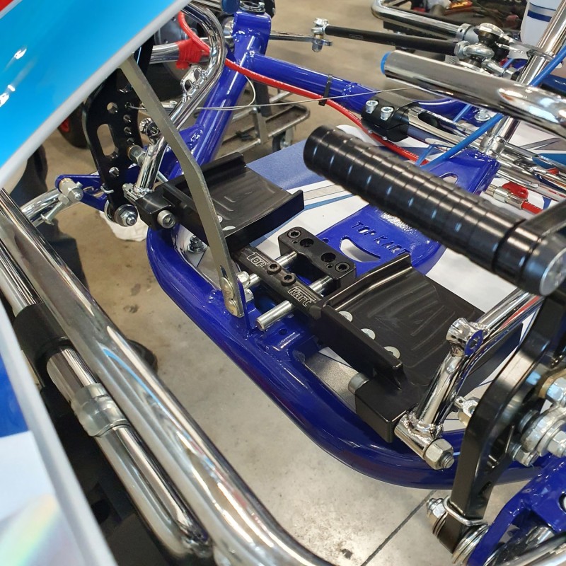 Couple footrest TOPKART anodized with fitting pedals M8