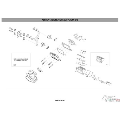 Reed Ventilfrontplatte Modena MKZ, MONDOKART, kart, go kart