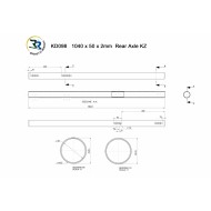 Assale 50 x 1040mm Righetti Ridolfi KZ DURO, MONDOKART, kart