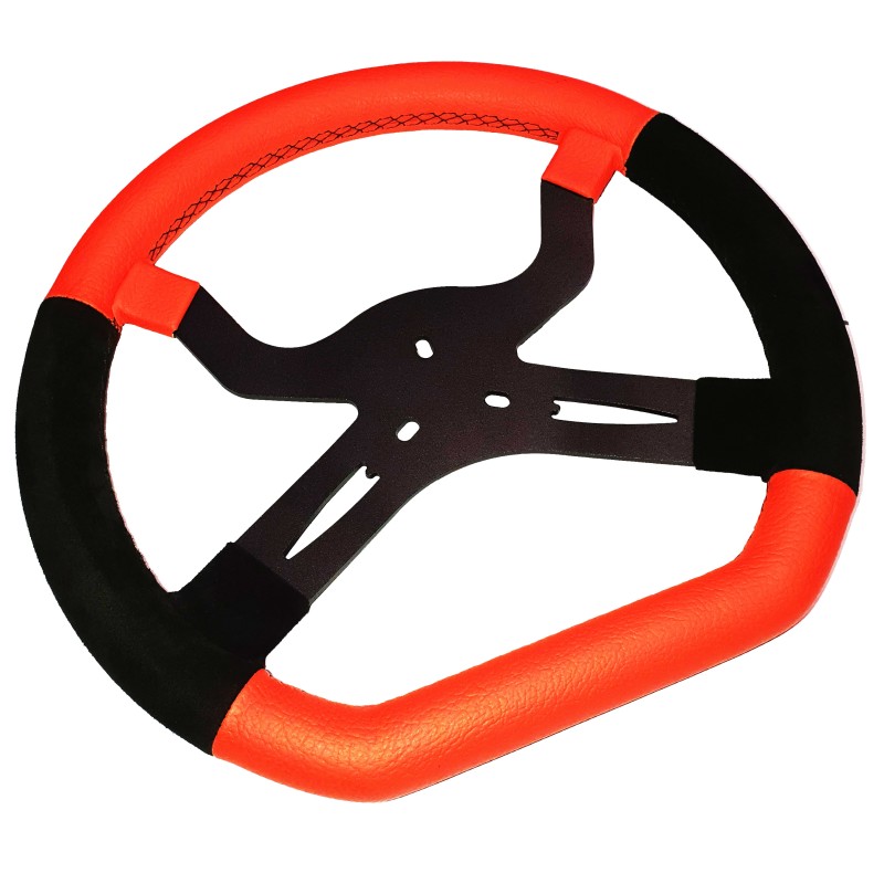 Volant Orange RACING (340 mm) Standard, MONDOKART, kart, go