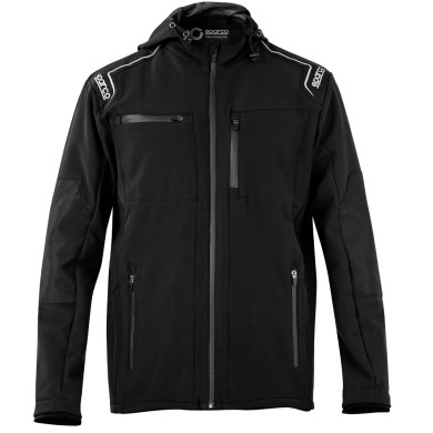 SEATTLE Soft Shell con Capucha Sparco NEGRA, MONDOKART, kart