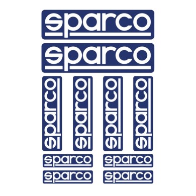 Kit 10 Stickers Sparco, mondokart, kart, kart store, karting
