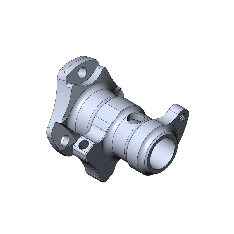 Soporte Volante Inclinado anodizado negro Parolin - Kart