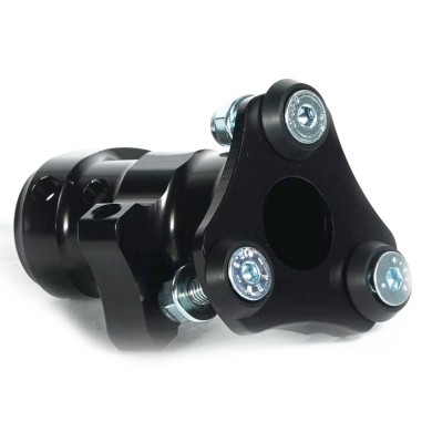 Mozzo volante KZ inclinato anodizzato nero Parolin - Kart