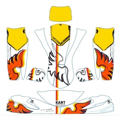 Verkleidungs-Aufkleber-Kit - OK OKJ KZ - Kart Republic PROMO
