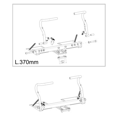 Pédales Kit - Pedaliere - Rétractés OK OKJ KZ (370mm)