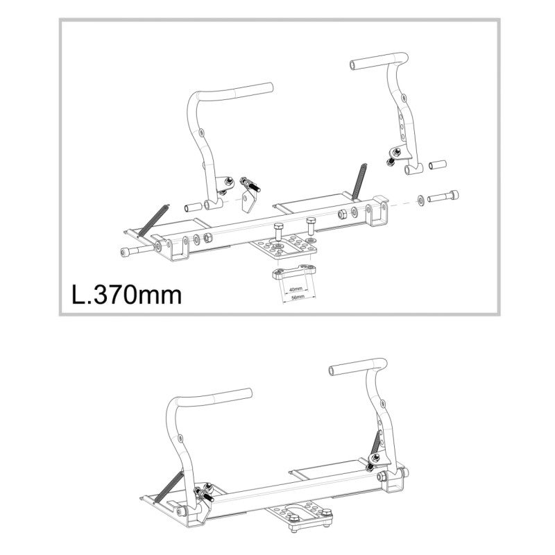 Kit Pedali - Pedaliera Arretrata -RR- OK OKJ KZ (370mm)