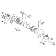 Platine de fixation gauche pour étrier de frein Top-Kart Kid