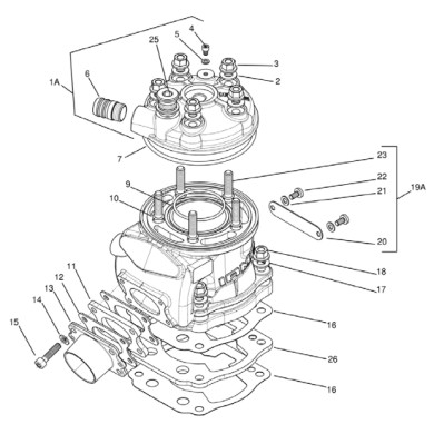 Head Cylinder complete IAME X30 175cc SuperShifter, mondokart