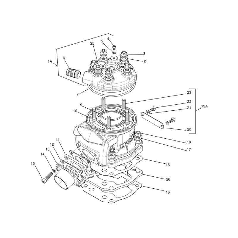 Culata Completa IAME X30 SuperShifter 175cc, kart