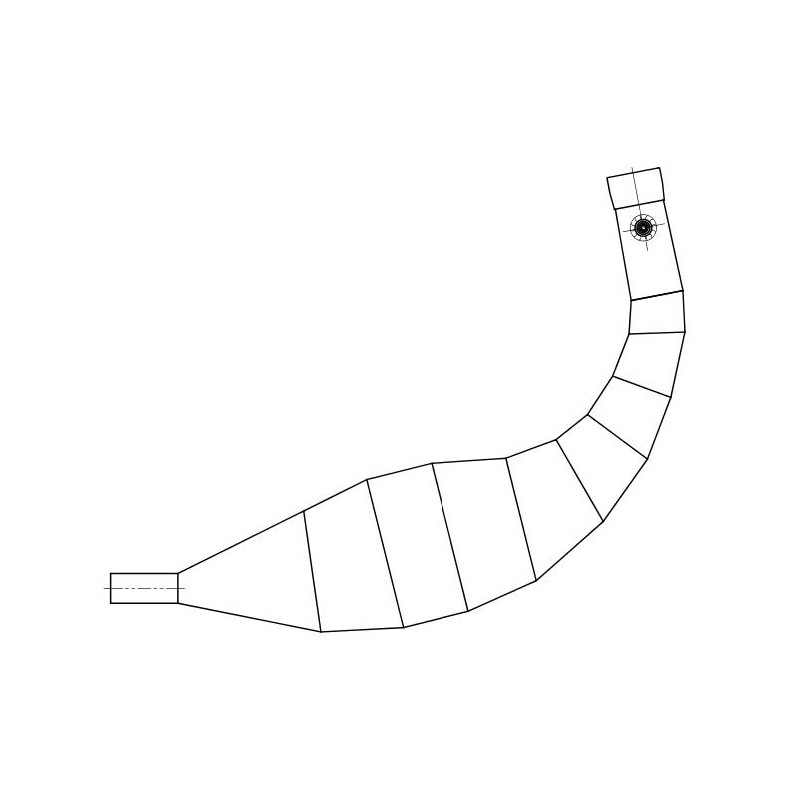 Auspuff Schalldämpfer mit Kurve IAME X30 SuperShifter 175cc