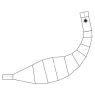 Silencieux Echappement avec courbe IAME X30 SuperShifter 175cc