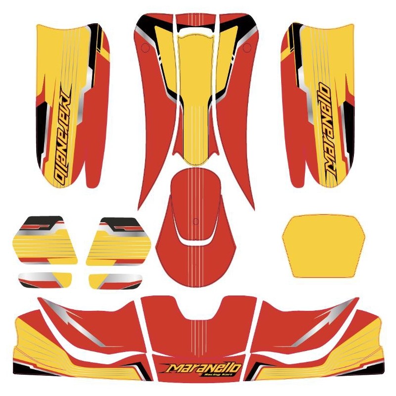 Kit Decò Maranello 507 - 508 OK OKJ KZ, MONDOKART, kart, go